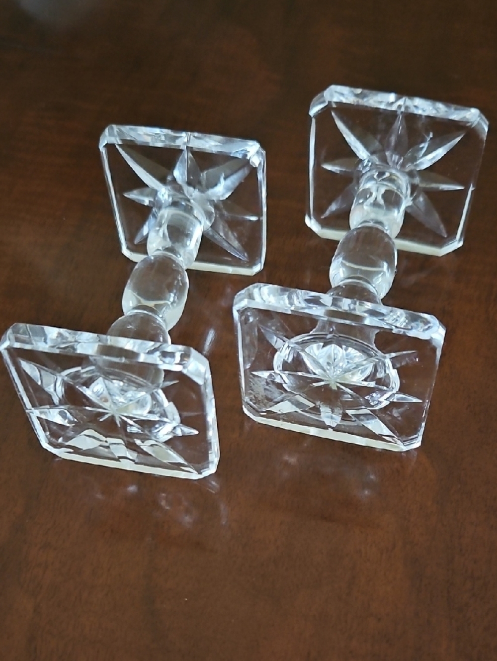 Waterford Crystal Knife Rests 3.5” 8-Point Star - Pair of 2